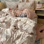 Washed Cotton Four-piece Set Bed Sheet Quilt Cover Fitted Sheet - Image 2