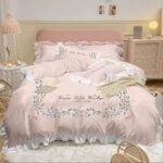 Four-piece Embroidered Quilt Cover For Washed Cotton Bed - Image 2