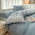 Solid Color Four-piece Set Simple Washed Sanding Duvet Cover - Image 2