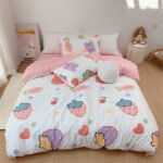 Cotton Four-piece Set Girl Heart Cartoon Pure Cotton Bed Linen Duvet Cover Bed - Image 10