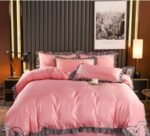 100 Pieces Of European-Style Washed Silk Four-Piece Set, Ice Silk Nude Bed Sheet And Duvet Cover, Summer Silk Bedding Three-Piece Set - Image 6