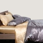 Pure Color Silk Four-piece Silk Bed Sheet Bed Sheet Duvet Cover Ice Silk Nude Sleeping Silky