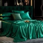 Pure Color Silk Four-piece Silk Bed Sheet Bed Sheet Duvet Cover Ice Silk Nude Sleeping Silky - Image 5