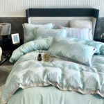 Lenzing Tencel Four-piece Double-sided Ice Silk Duvet Cover Texture American Light Luxury Silky Bedding - Image 3
