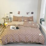 Solid Color Double Stitching Washed Cotton Duvet Cover Bedding - Image 7