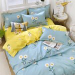 Washed Cotton Four-piece Duvet Cover Sheet Bedding - Image 2