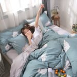 Washed Cotton Four-piece Duvet Cover Sheet Bedding - Image 8