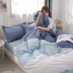 Washed Cotton Four-piece Duvet Cover Sheet Bedding - Image 5