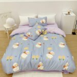 Cotton Four-piece Set Girl Heart Cartoon Pure Cotton Bed Linen Duvet Cover Bed - Image 7
