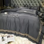 Tencel Quilt Cover Embroidered European Washed Cotton Four-piece Set - Image 9