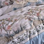 Fashionable High-end Satin Pastoral Plant Printing Duvet Cover Bed Linen And Bedding - Image 4