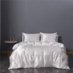 Simulation Silk Three-piece Duvet Cover Bedding - Image 7