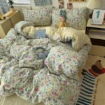 Washed Cotton Four-piece Set Bed Sheet Quilt Cover Fitted Sheet - Image 7