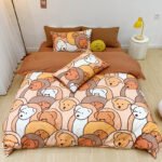 Cotton Four-piece Set Girl Heart Cartoon Pure Cotton Bed Linen Duvet Cover Bed - Image 6