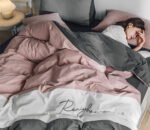 Cotton Washed Cotton Four-piece Cotton Double Bed Single Quilt Cover Sheet - Image 5