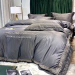 Tencel Quilt Cover Embroidered European Washed Cotton Four-piece Set - Image 7