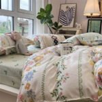 Washed Cotton Bed Sheet Quilt Cover Four-piece Set - Image 5