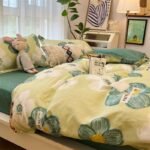 Washed Cotton Bed Sheet Quilt Cover Four-piece Set - Image 3