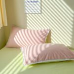 Solid Color Four Piece Lace Edge Duvet Cover - Image 2