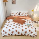 Cotton Four-piece Set Girl Heart Cartoon Pure Cotton Bed Linen Duvet Cover Bed - Image 9