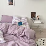 Simple Cloud Bed Sheet Quilt Cover All Cotton Washed Cotton Four-piece Set - Image 5