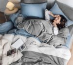 Cotton Washed Cotton Four-piece Cotton Double Bed Single Quilt Cover Sheet - Image 6