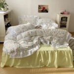 Four-piece Bed Set Washed Cotton Duvet Cover Sheets - Image 3
