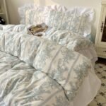 Four-piece Bed Set Washed Cotton Duvet Cover Sheets - Image 8