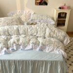 Four-piece Bed Set Washed Cotton Duvet Cover Sheets - Image 4