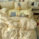 Washed Cotton Four-piece Set Bed Sheet Quilt Cover Fitted Sheet - Image 5