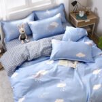 Washed Cotton Four-piece Duvet Cover Sheet Bedding - Image 6