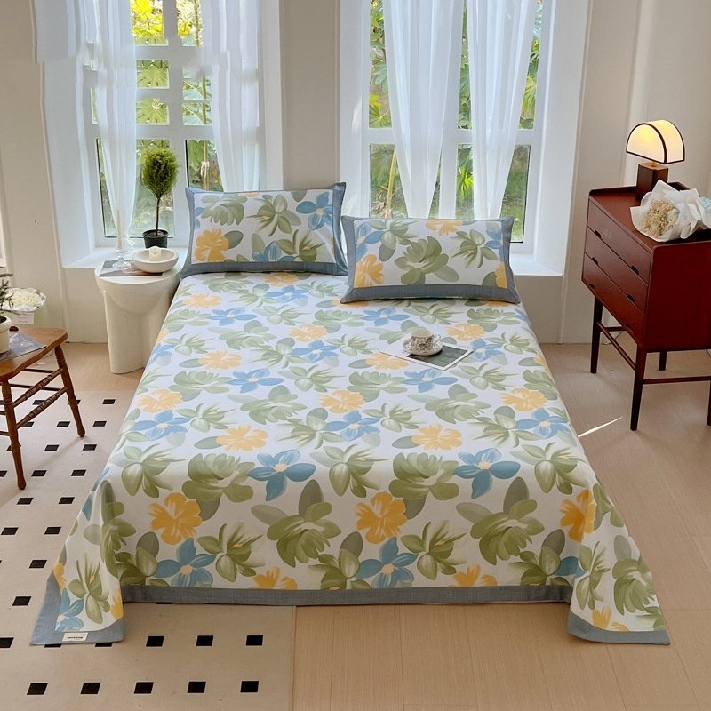 a5899a3c-b7b2-40a3-a412-4724df14df30.jpg Cotton Floral Quilt Cover Pillowcase Suit - Image 1