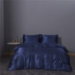 Simulation Silk Three-piece Duvet Cover Bedding - Image 2