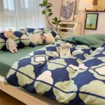 Washed Cotton Bed Sheet Quilt Cover Four-piece Set - Image 6