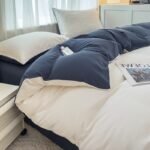 Solid Color Four-piece Set Simple Washed Sanding Duvet Cover - Image 6