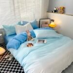 Macaron Washed Cotton Brushed Gradient Duvet Cover - Image 7