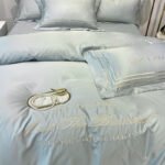 Tencel Quilt Cover Embroidered European Washed Cotton Four-piece Set - Image 3