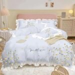 Four-piece Embroidered Quilt Cover For Washed Cotton Bed - Image 4