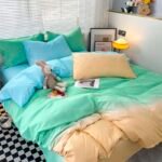 Macaron Washed Cotton Brushed Gradient Duvet Cover - Image 8