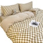 Solid Color Double Stitching Washed Cotton Duvet Cover Bedding - Image 6