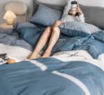 Cotton Washed Cotton Four-piece Cotton Double Bed Single Quilt Cover Sheet - Image 3