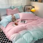 Macaron Washed Cotton Brushed Gradient Duvet Cover - Image 6