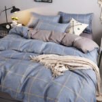 Washed Cotton Four-piece Duvet Cover Sheet Bedding - Image 7